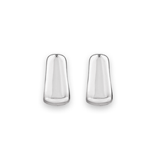 Silver Square Hinged Hoop Earrings