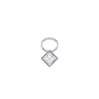 14K Diamond Square Shape Earring Dangle