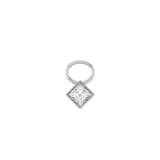14K Diamond Square Shape Earring Dangle