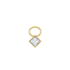14K Diamond Square Shape Earring Dangle