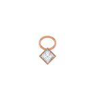 14K Diamond Square Shape Earring Dangle