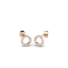 18K Circle of Life Diamond Earring Stud