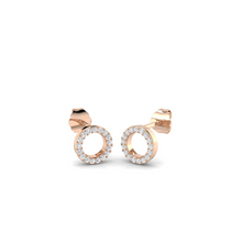 18K Circle of Life Diamond Earring Stud