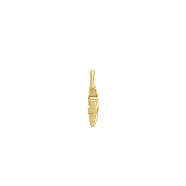 14K Natural Diamond Star Earring Dangle
