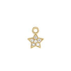 14K Natural Diamond Star Earring Dangle