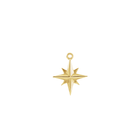 14K Natural Diamond Celestial Star Dangle