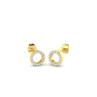 18K Circle of Life Diamond Earring Stud