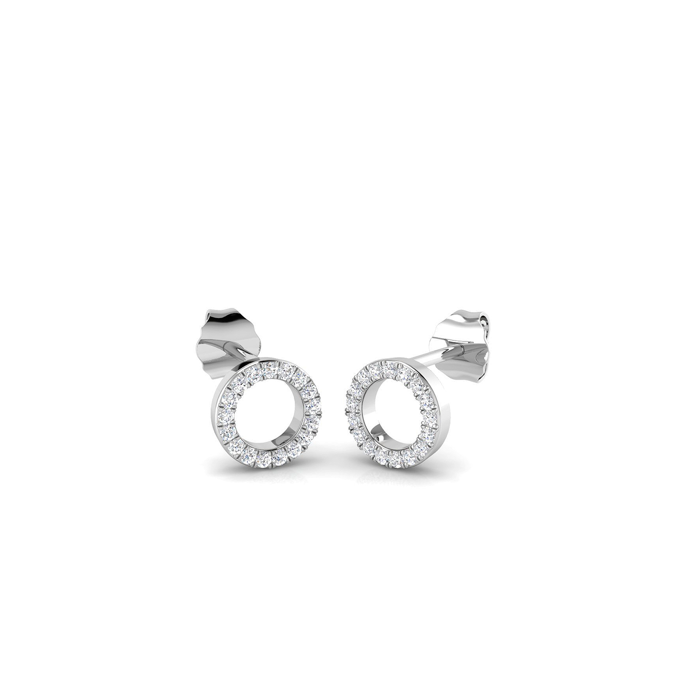 18K Circle of Life Diamond Earring Stud