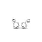 18K Circle of Life Diamond Earring Stud
