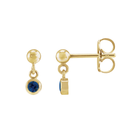 14K Natural Gemstone Micro Set Drop Earring