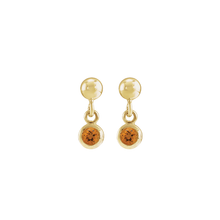 14K Natural Gemstone Micro Set Drop Earring