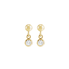 14K Natural Gemstone Micro Set Drop Earring
