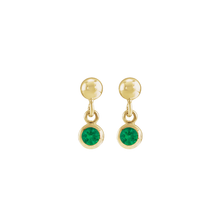 14K Natural Gemstone Micro Set Drop Earring