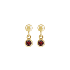 14K Natural Gemstone Micro Set Drop Earring