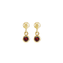 14K Natural Gemstone Micro Set Drop Earring