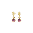 14K Natural Gemstone Micro Set Drop Earring
