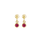 14K Natural Gemstone Micro Set Drop Earring
