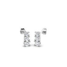 18K Trilogy Lab Grown Diamond Drop Earring