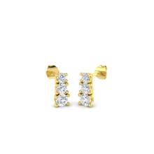 18K Trilogy Lab Grown Diamond Drop Earring