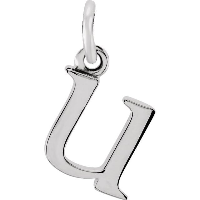 Silver Lowercase Initial Pendant