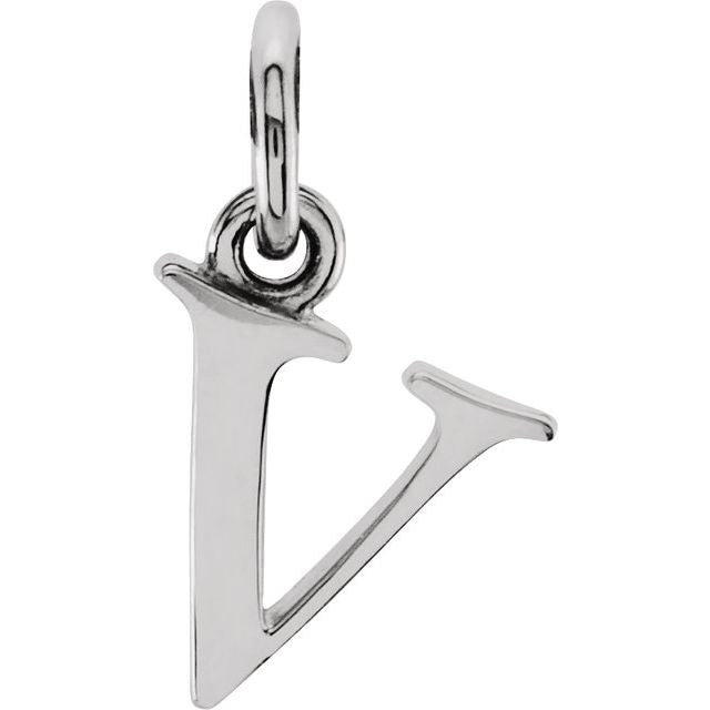 Silver Lowercase Initial Pendant