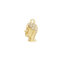 14K Natural Diamond Zodiac Earring Dangle