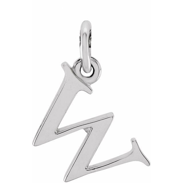 Silver Lowercase Initial Pendant