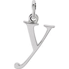 Silver Lowercase Initial Pendant