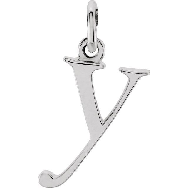Silver Lowercase Initial Pendant