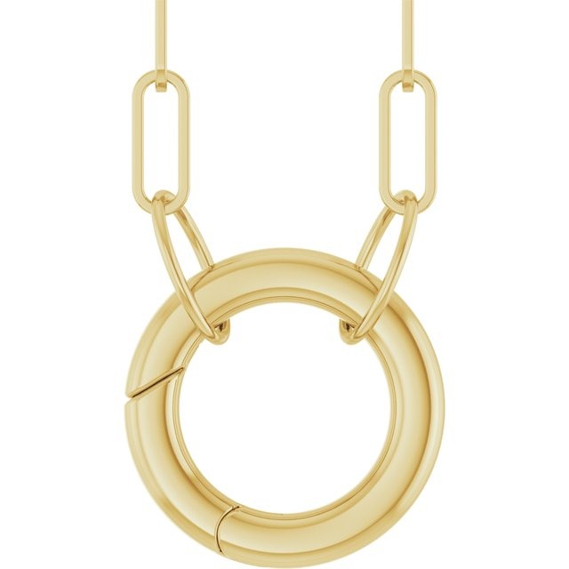 14K Circle Charm Necklace